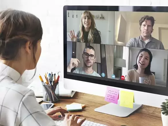 Building strong remote teams best practices - video conference