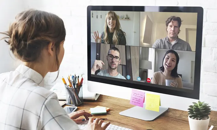 Building strong remote teams best practices - video conference